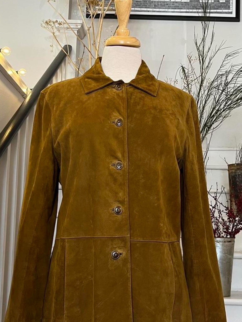 Eileen Fisher Suede super trendy - Olive Brown, absolutely stunning!